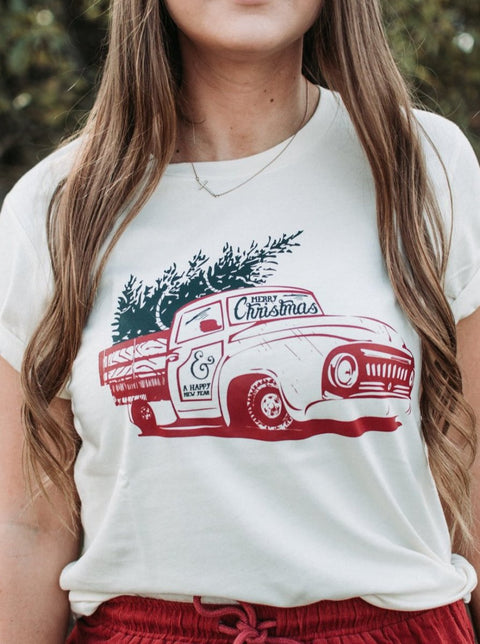 Vintage Christmas Truck | Seasonal T-Shirt | Ruby’s Rubbish® - Ruby's Rubbish Wholesale