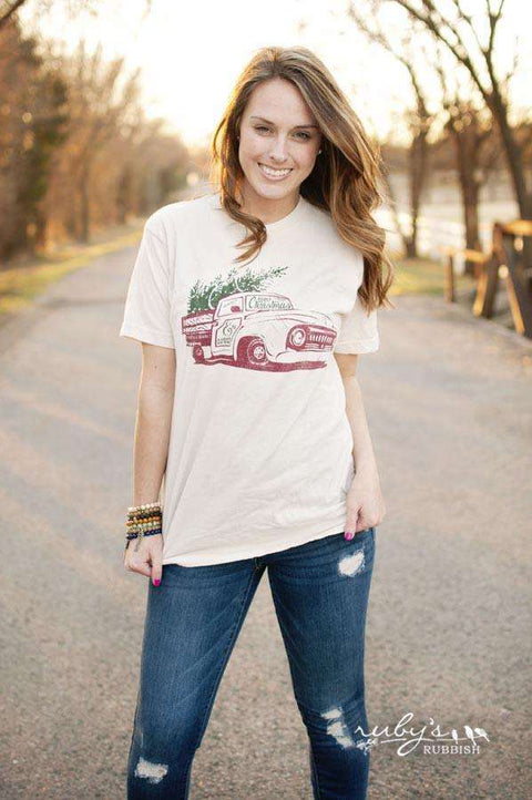 Vintage Christmas Truck | Seasonal T-Shirt | Ruby’s Rubbish® - Ruby's Rubbish Wholesale