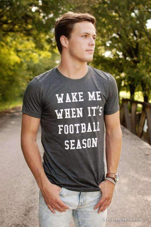 Wake Me When It's Football Season | Men's Game Day T-Shirt | Ruby’s Rubbish® - Ruby's Rubbish Wholesale