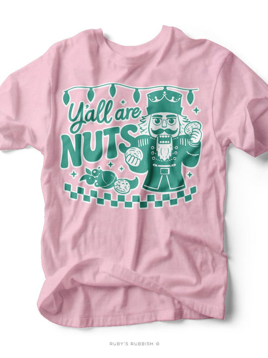 Y'all Are Nuts | Christmas Graphic Tee | Ruby’s Rubbish® - Ruby's Rubbish Wholesale
